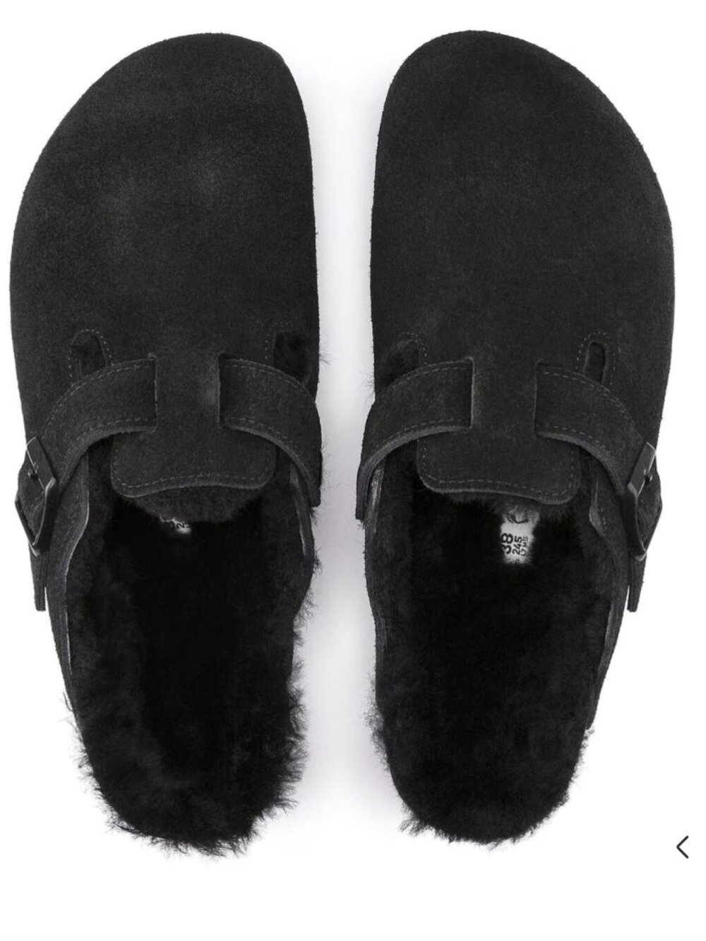 NWT Birkenstock Boston Shearling Black, Sz 7